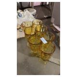 Amber Glass Goblets