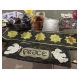 Handmade wool hooked rugs 10 X 36 and 7.5 X 24.5