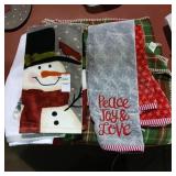 Christmas towels and Woolrich wool throw blanket