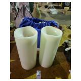2 battery operated candells and misc items