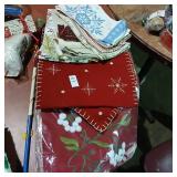 Christmas hand towels, table runners and misc lot
