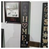Wooden home for Christmas sign 7"x48"
