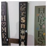 Wooden Let it Snow sign 8"x48"