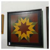 Folk art wooden wall hanging 25" x 25"