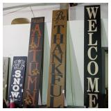 Wooden Be Thankful sign 11"x72"