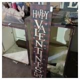 Wooden Valentines sign 11"x48"