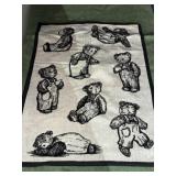 Reversible ChappyWrap Corduroy bear mini blanket