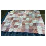 Vintage Rag Quilt 58 " x 60 "