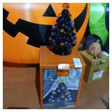 7-1/4" ceramic battery operated Halloween tree