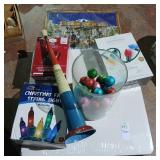 Christmas lot lights bulbs ornament dividers etc