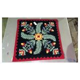 Wool Appliqué Wall Hanging 22 in square