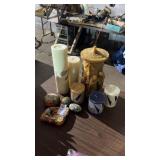 Religious Candles and kindness rocks