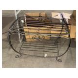 Longaberger wrought iron 2-tier side table 25.5 X