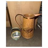 Longaberger wicker pitcher basket and mini Easter