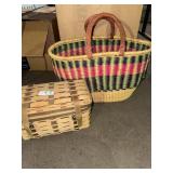 Longaberger craft traditions trunk basket and