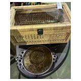 Glass & Wicker Keepsake Box & Windchime