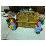 Annie Caramels box & misc items