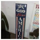 God Bless America sign 11"x48"