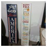 Wooden Happy Fall sign 9"x48"