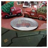 Red Christmas truck decor lot