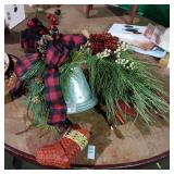 Dresden basket weave stocking and Christmas decor