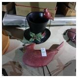 Double sided hanging Cardinal decor lot of 2