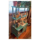 Teal Cupboard / Plant Stand