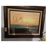 Oil painting on canvas signed
