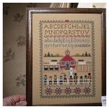 Needlework framed art 1989
