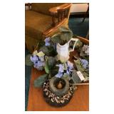 Porcelain pitcher, electrical candle, and