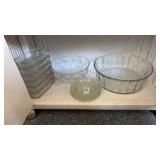 Lot of glassware - big bowls, serving dishes, and
