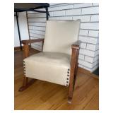 Vintage Childs rocking chair - vinyl & wood