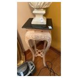 Vintage Scroll Design end table with Polished
