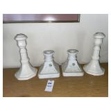 2 Westmoreland Milk Glass Beaded Paneled Grape