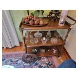 Wooden server cart no contents