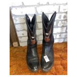 Harley-Davidson black leather eagle-embroidered