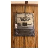 Dale Earnhardt Metal Tire Piece Plaque