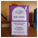 1 lb can of DuPont IMR 4895 reloading powder over