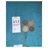 Lot of 4 1860s United States Indian Head Cents