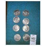 Lot of 8 1776ï¿½1976 Kennedy Bicentennial Half