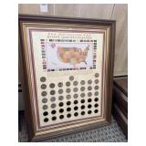 State quarter collection framed poster and coin