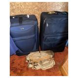 2 large suitcases and travel bag