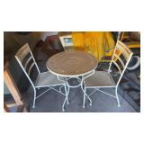 Metal Table and 2 Chairs