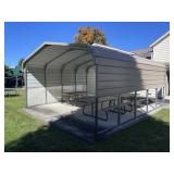 Metal Carport 20 feet long, 18 feet wide & 10