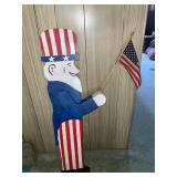 Wooden Uncle Sam - 33 inches h