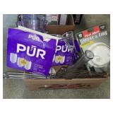 Box lot- smoke detector, PUR water filters &