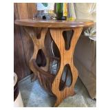 Wooden side table with magazine rack NO CONTENTS
