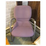 Padded metal office chair