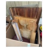 Box lot- vintage wooden cutting boards & variety