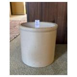 Vintage off-white stoneware crock unmarked